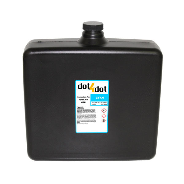 Vutek UV Cure CYAN Compatible Ink – 5 Liter image 0