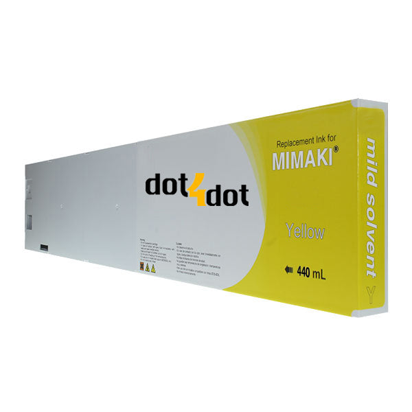 YELLOW Mimaki Compatible Mild/Eco Solvent 440ml Ink Cartridge image 0