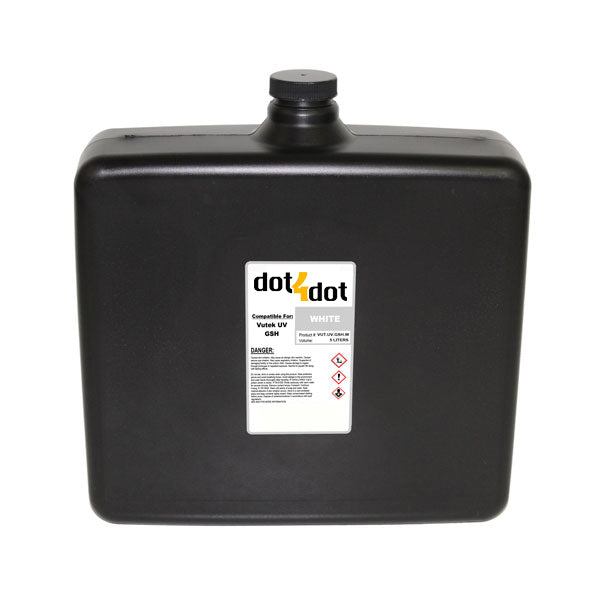 Vutek UV Cure WHITE Compatible Ink – 5 Liter image 0