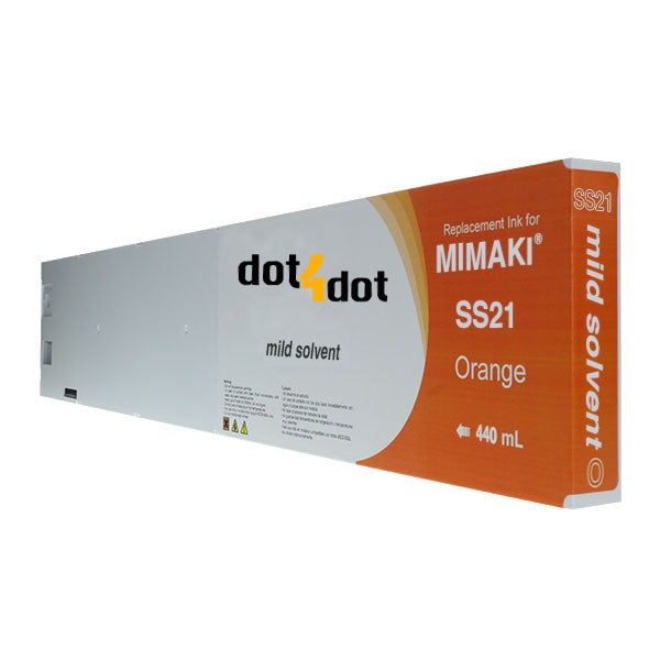 ORANGE Mimaki Compatible Mild/Eco Solvent 440ml Ink Cartridge image 0