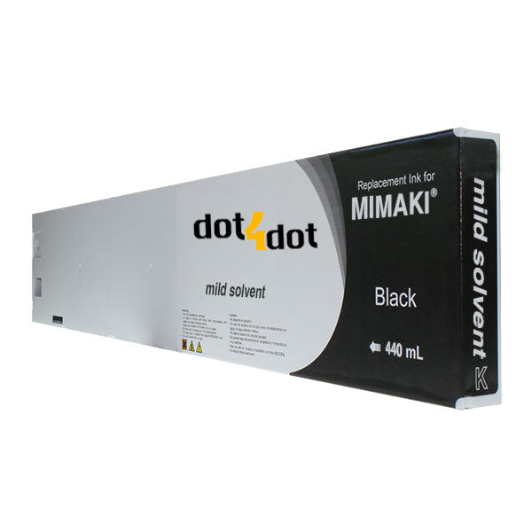 BLACK Mimaki Compatible Mild/Eco Solvent 440ml Ink Cartridge – Dot4Dot