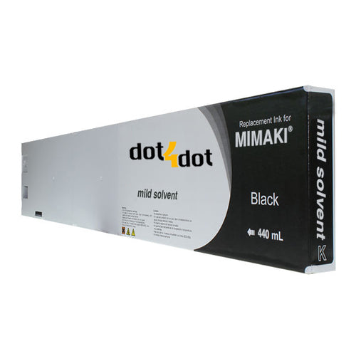 BLACK Mimaki Compatible Mild/Eco Solvent 440ml Ink Cartridge image 0