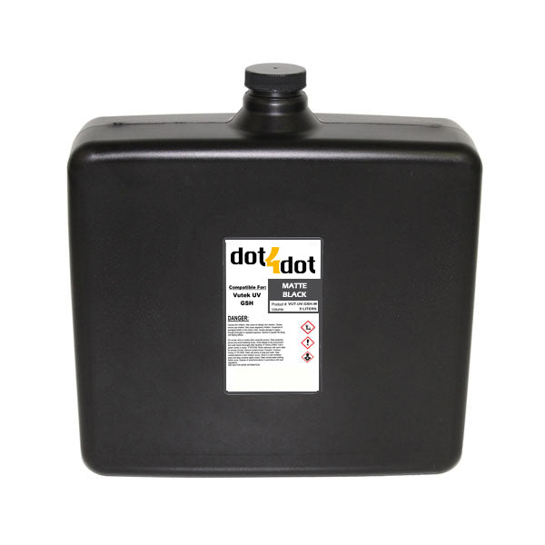 Vutek UV Cure MATTE BLACK Compatible Ink – 5 Liter image 0