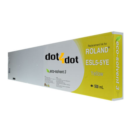 dot4dot Roland ESL5 MAX3 Yellow Ink Cartridge